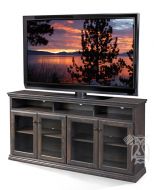 California Made Alder Wood Traditional 68" TV Stand Console with Soundbar in Slate Finish