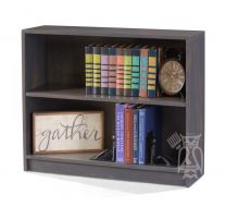 California Made Alder Wood Willow Lane Bookcase 36"w x 30"h in Slate Finish