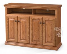California Made Oak Wood Traditional 48" TV Media Console in Medium Finish