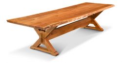 Amish Crafted Live Edge Dining Collection Shown in Solid Character Cherry Wood