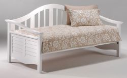Solid Parawood Seagull Twin Daybed in White Finish