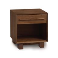 Solid Walnut Wood Sloane One Drawer Nightstand in Natural Finish