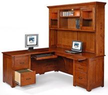 California Made Solid Cherry Wood Classic Style Desk in Autumn Finish